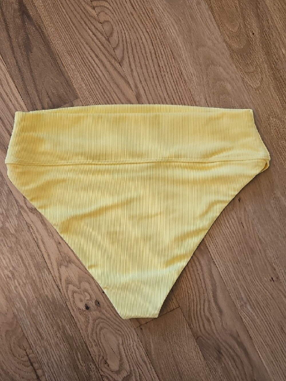 Beach Riot Yellow Ribbed Swim Top Size Xl - Picture 4 of 4